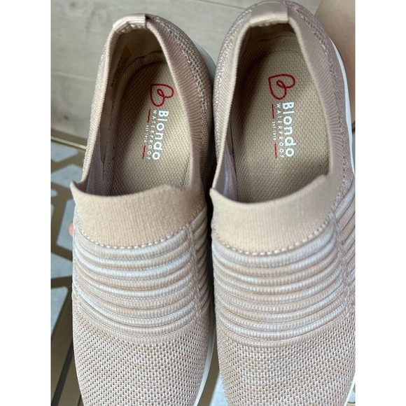 Blondo Karen Waterproof Slip-On Sneaker Women 7 M Pink Heathered Knit - Picture 7 of 10